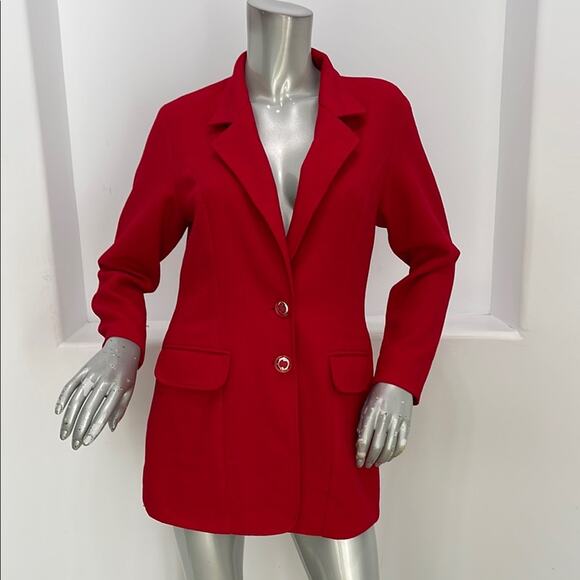 Unbranded Vintage Women’s Red Blazer Designer Button Front Closure and at Cuffs - Picture 16 of 16